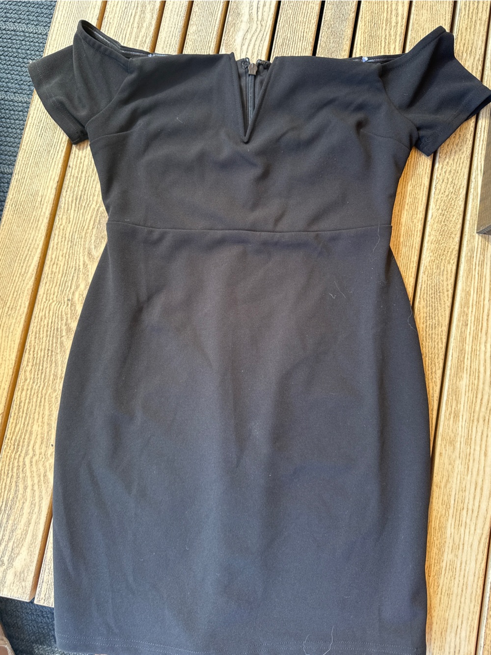 Black Short Sleeve Mini Dress